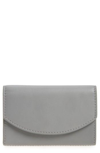 Women's Skagen Leather Card Case - Grey