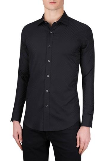 Men's Bugatchi Classic Fit Checkerboard Sport Shirt