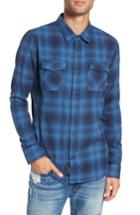 Men's Vans Monterey Ii Plaid Flannel Sport Shirt, Size - Blue