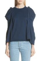 Women's Comme Des Garcons Winged Crewneck Top - Blue