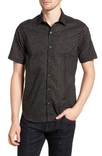 Men's Jeff Tyler Novelty Trim Fit Sport Shirt - Black