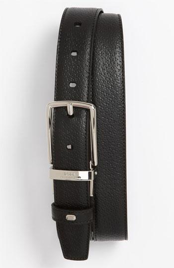 Bally Reversible Calfskin Belt Black  Fondente 42