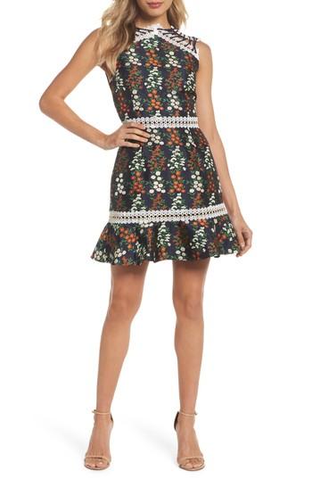 Women's Keepsake The Label Faithful Floral Lace-up Shoulder Dress - Blue