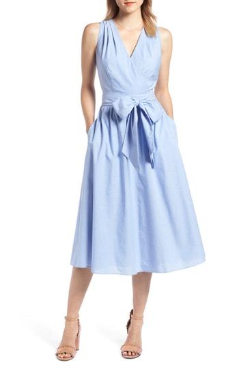 Women's 1901 Chambray Wrap Dress - Blue