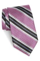 Men's Nordstrom Men's Shop Stripe Silk Tie, Size X-long - Pink