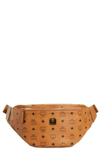 Men's Mcm Medium Stark Belt Bag - Brown