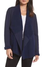 Women's Splendid Fleece Waffle Knit Cardigan - Blue