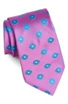 Men's Ted Baker London Medallion Woven Silk Tie, Size - Pink