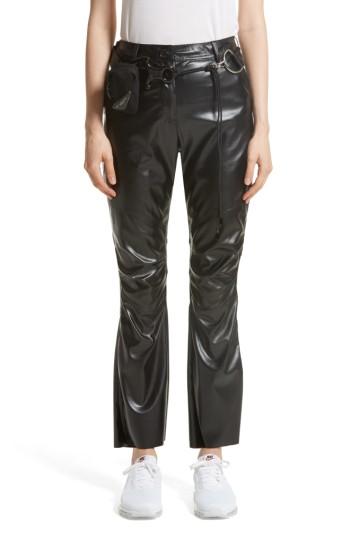 Women's Hyein Seo Vinyl Pants With Military Belt - Black