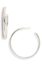 Women's Vince Camuto Double Row Pave Hoop Earrings