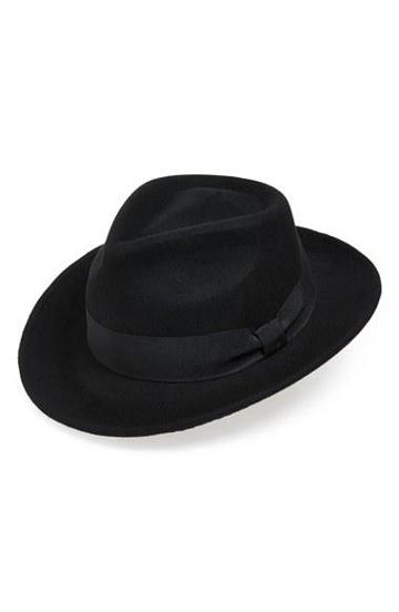 Glory Hats By Goorin Wool Fedora Black