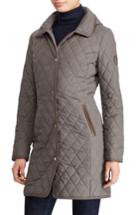 Women's Lauren Ralph Lauren Quilted Hooded Jacket - Grey