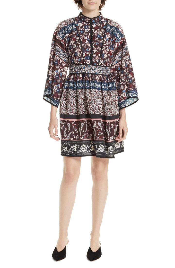 Women's Kate Spade New York Roseta Patchwork Silk Dress