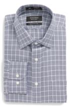 Men's Nordstrom Men's Shop Smartcare(tm) Traditional Fit Check Dress Shirt - 32/33 - Blue