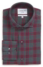 Men's Ledbury Shulman Slim Fit Plaid Dress Shirt .5 - Red