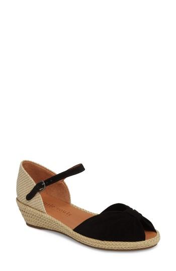 Women's Gentle Souls Lucille Espadrille Wedge Sandal M - Black