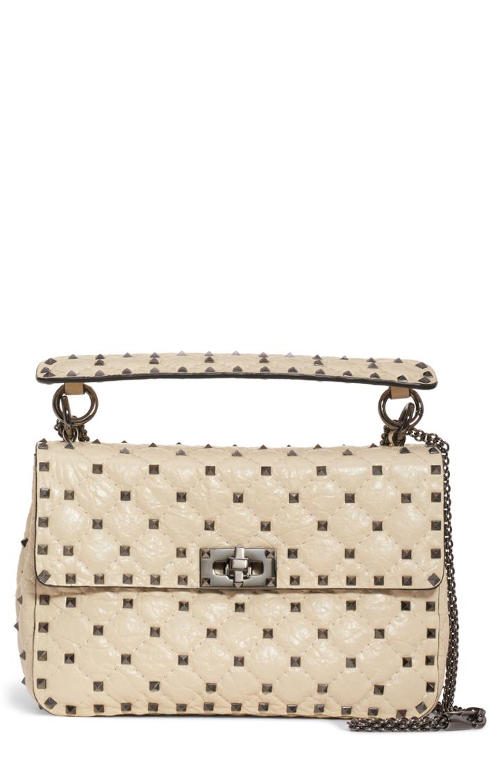 Valentino Garavani Medium Rockstud Matelasse Quilted Leather Crossbody Bag -