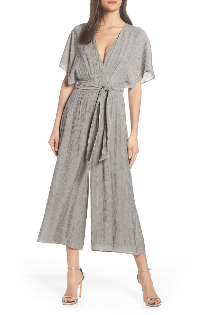 Women's Keepsake The Label Faithful Tie Waist Crinkle Jumpsuit - Black