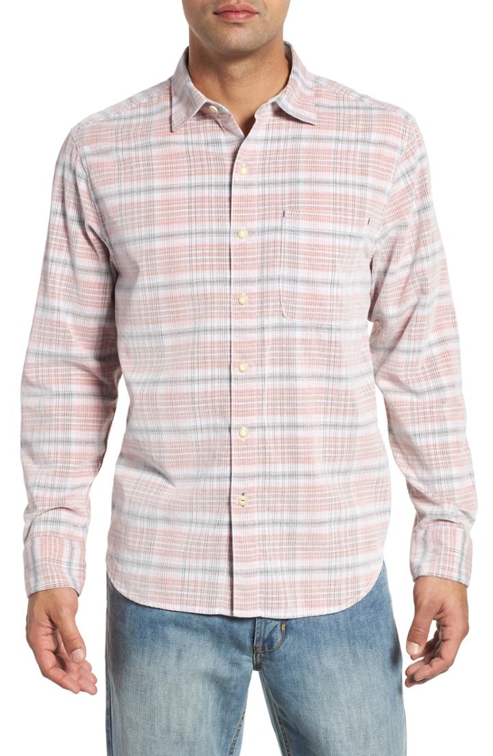 Men's Tommy Bahama Cruzy Corduroy Shirt, Size - Red