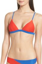 Women's Onia Danni Triangle Bikini Top - Red