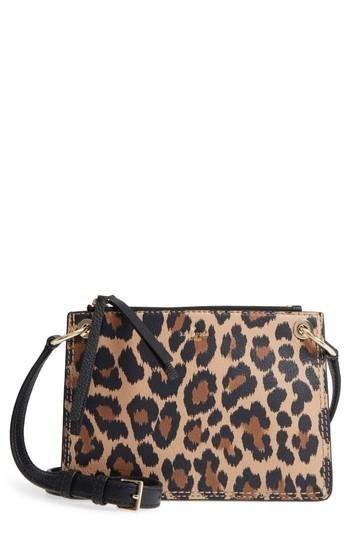 Kate Spade New York Dunne Lane - Leopard Caro Leather Crossbody Bag -