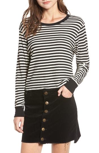 Women's Amuse Society Honey Stripe Cotton Crop Top