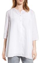 Women's Eileen Fisher A-line Organic Linen Tunic, Size - White