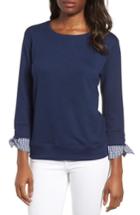 Women's Gibson Poplin Cuff Sweatshirt - Blue