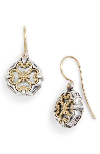 Women's Konstantino Etched Sterling Silver And Gold Drop Earrings