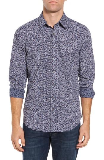 Men's Rodd & Gunn Double Bay Floral Sport Shirt - Blue