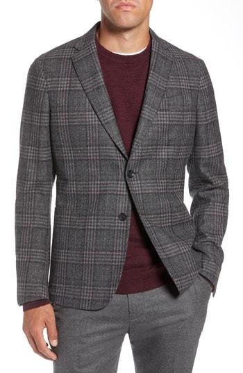 Men's 1901 Extra Trim Fit Wool Blend Soft Coat S - Grey