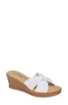 Women's Tuscany By Easy Street Dinah Platform Wedge Sandal N - White