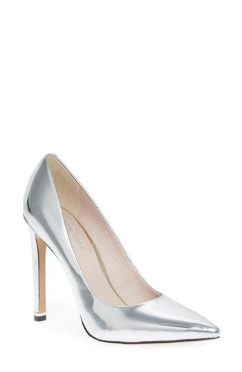 Women's Kenneth Cole New York Riley 110 Pointy Toe Pump M - Metallic