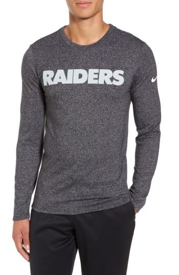 Men's Nike Nfl Graphic Long Sleeve T-shirt, Size - Black