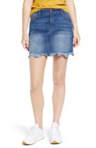 Women's 1822 Denim Raw Hem Denim Miniskirt