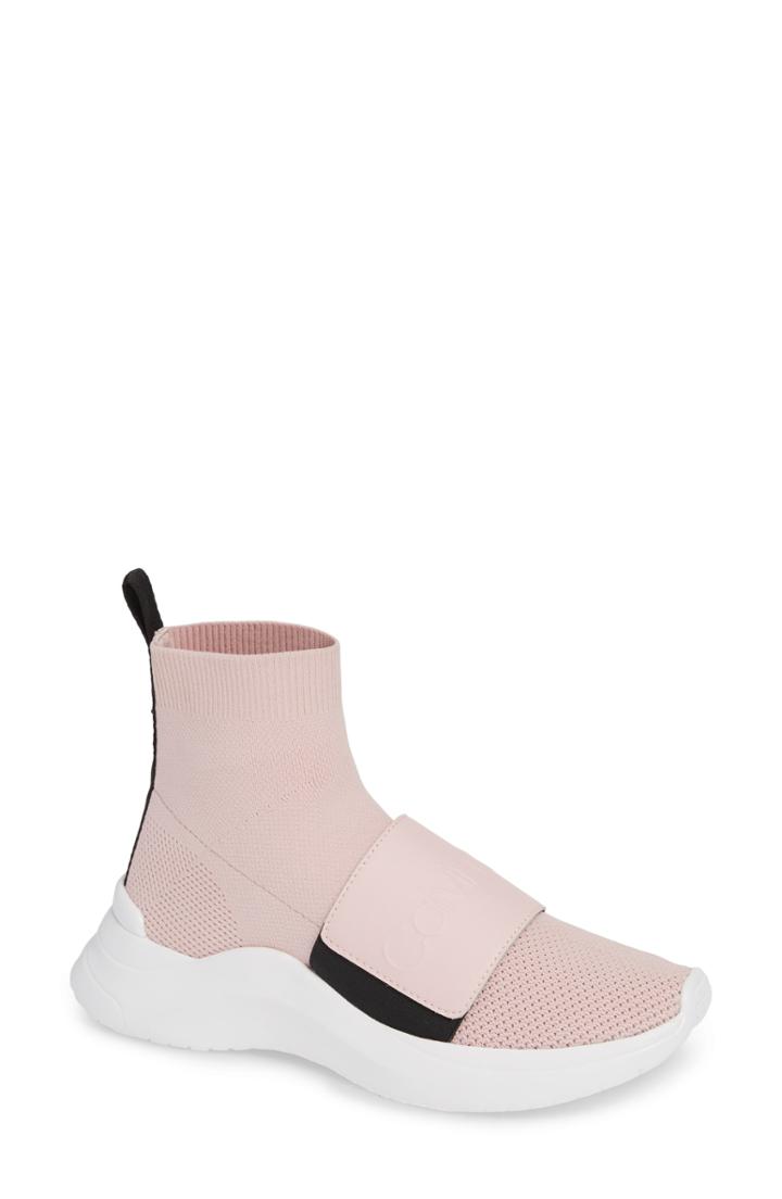 Women's Calvin Klein Uni Sock Knit Sneaker M - Pink
