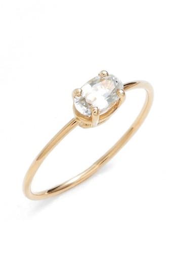 Women's Poppy Finch Skinny Stone Sapphire Ring