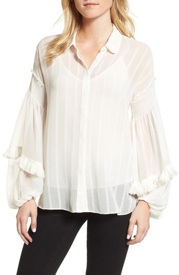 Women's Chelsea28 Bloused Sleeve Shirt, Size - Ivory