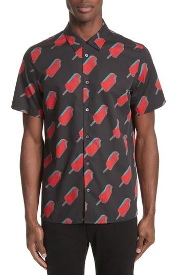 Men's Ps Paul Smith Popsicle Print Woven Shirt - Red