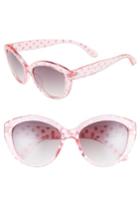 Women's Bp. 55mm Translucent Polka Dot Cat Eye Sunglasses - Pink/ Black