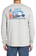Men's Vineyard Vines Americana Game Day Graphic Long Sleeve T-shirt, Size - Grey