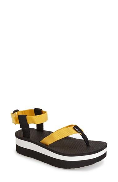 Women's Teva 'original' Flatform Sandal, Size 9 M - Yellow,