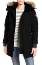 Women's Canada Goose Shelburne Slim Fit Genuine Coyote Fur Trim Down Parka - Black