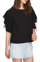 Women's 1.state Ruffle Tie Sleeve Blouse, Size - Black