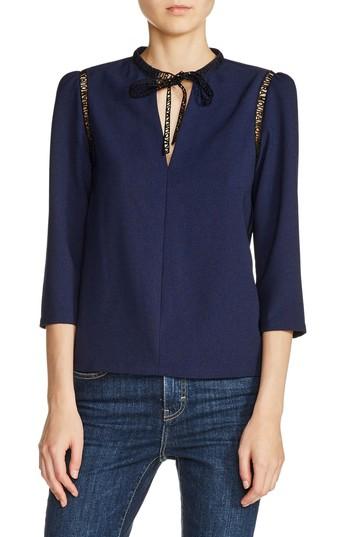 Women's Maje Cutout Trim Blouse