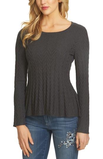 Women's Cece Chevron Stitch Sweater - Grey