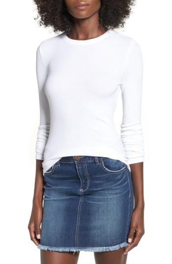 Women's Bp. Ribbed Long Sleeve Tee - White