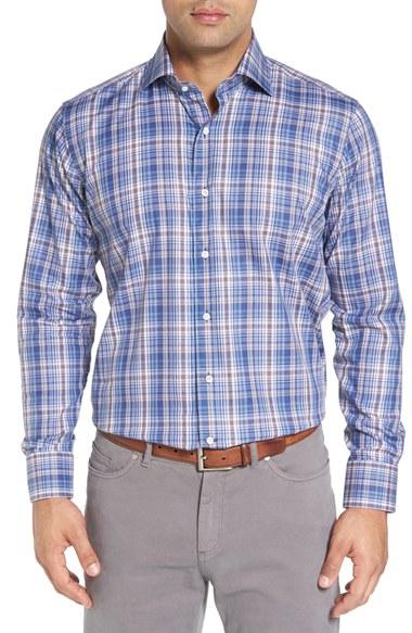Men's Peter Millar Alpine Fit Plaid Sport Shirt
