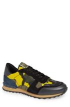 Men's Valentino Garavani Camo Rockrunner Sneaker Us / 41eu - Yellow
