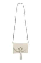 Street Level Ring Tassel Convertible Faux Leather Crossbody Bag -